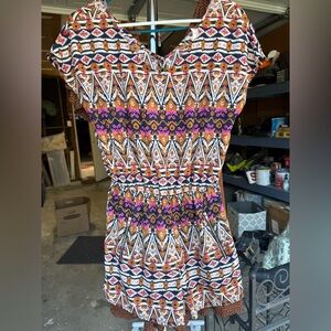 Colorful Geometric Print Jumpsuit